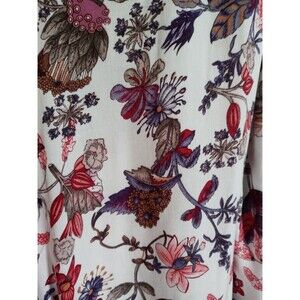 Umgee Women’s Tunic Top Dress Floral Oversized long Sleeve Boho SizeSmall..u18